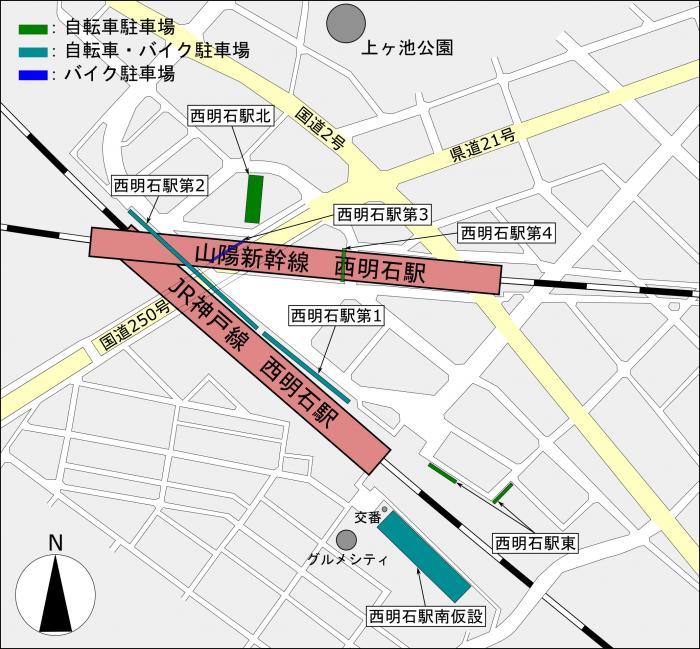 西明石駅_駐輪場図