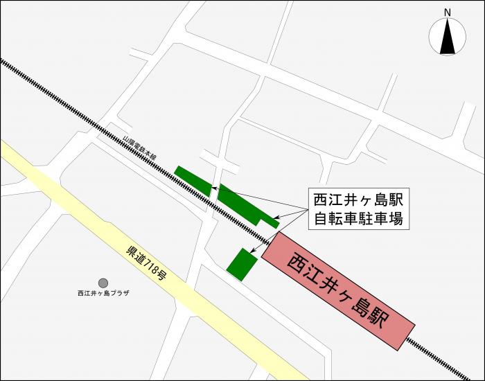 西江井ヶ島駅_駐輪場図