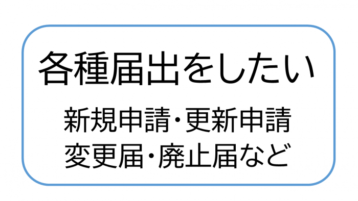 各種届出をしたい